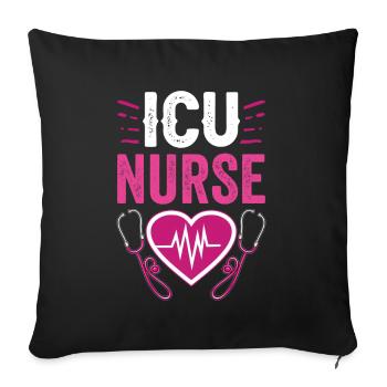 Intensive Care Nurse Intensive Care - Sofa pillowcase 17,3'' x 17,3'' (45 x 45 cm) - black - Front