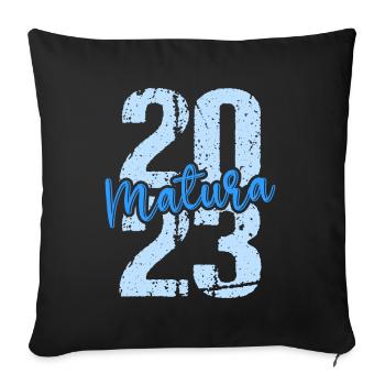 Matura Jeunes Filles Femmes et Hommes Matura 2023 - Housse de coussin décorative 45 x 45 cm - noir - Devant