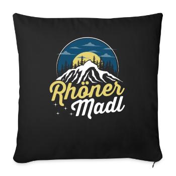 Rhöner Madl - Region Rhön Gebirge - Sofakissenbezug 45 x 45 cm - Schwarz - Vorne
