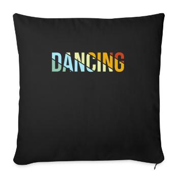 Danse Rétro - Housse de coussin décorative 45 x 45 cm - noir - Devant