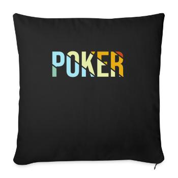 Poker Rétro - Housse de coussin décorative 45 x 45 cm - noir - Devant