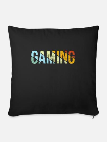 Gaming Retro - Sofakissenbezug 45 x 45 cm - Schwarz