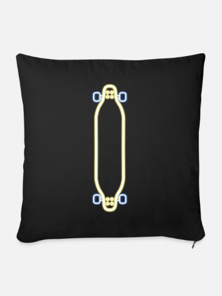 Longboarder Longboard Longboarding - Sofakissenbezug 45 x 45 cm - Schwarz
