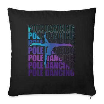 Pole Dance Dancer, Pole Dance, Pole Dancing - Sofa pillowcase 17,3'' x 17,3'' (45 x 45 cm) - black - Front