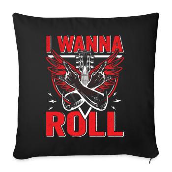 Rock 'n' Roll Music, Dancing, Concert, Festival - Sofa pillowcase 17,3'' x 17,3'' (45 x 45 cm) - black - Front
