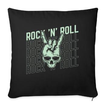 Rock 'n' Roll Music, Dancing, Concert, Festival - Sofa pillowcase 17,3'' x 17,3'' (45 x 45 cm) - black - Front
