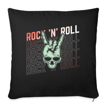 Rock 'n' Roll Music, Dancing, Concert, Festival - Sofa pillowcase 17,3'' x 17,3'' (45 x 45 cm) - black - Front