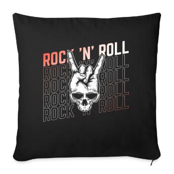 Rock 'n' Roll Music, Dancing, Concert, Festival - Sofa pillowcase 17,3'' x 17,3'' (45 x 45 cm) - black - Front