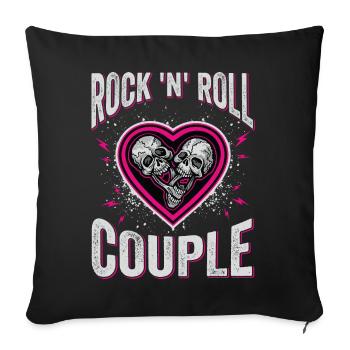 Rock 'n' Roll Music, Dancing, Concert, Festival - Sofa pillowcase 17,3'' x 17,3'' (45 x 45 cm) - black - Front