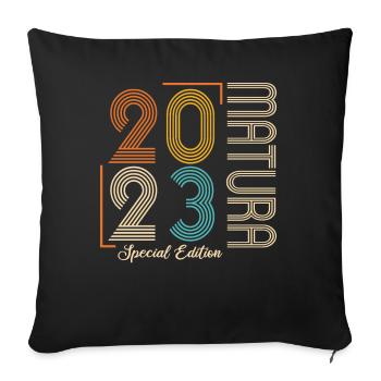 Matura Jeunes Filles Femmes et Hommes Matura 2023 - Housse de coussin décorative 45 x 45 cm - noir - Devant