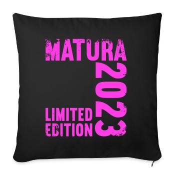 Matura Young Girls Women and Men Matura 2023 - Sofa pillowcase 17,3'' x 17,3'' (45 x 45 cm) - black - Front