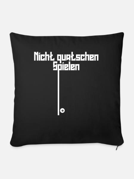Poolbillard Billard Queue Snooker - Sofakissenbezug 45 x 45 cm - Schwarz