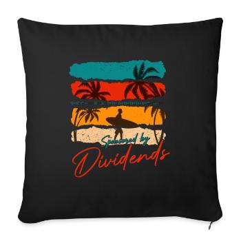 Commandité par dividendes - Housse de coussin décorative 45 x 45 cm - noir - Devant