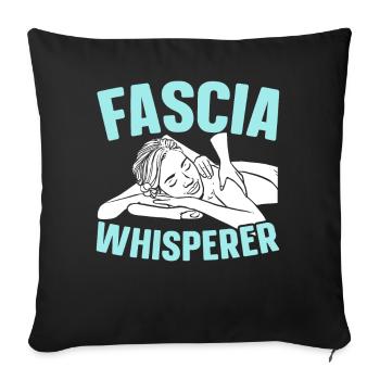 Faszienflüsterer lizenzierter Massagetherapeut - Sofakissenbezug 45 x 45 cm - Schwarz - Vorne