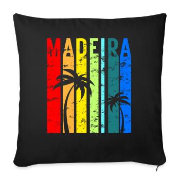 Madeira Holiday Atlantic Island Portugal Gift - Sofa pillowcase 17,3'' x 17,3'' (45 x 45 cm) - black - Front