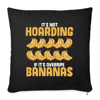 Drôle de vêtements de cuisson au pain aux bananes - Housse de coussin décorative 45 x 45 cm - noir - Devant
