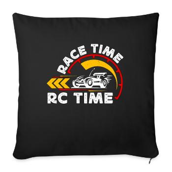 RC Model Racing Race Time RC Time Radio Controlled - Sofa pillowcase 17,3'' x 17,3'' (45 x 45 cm) - black - Front