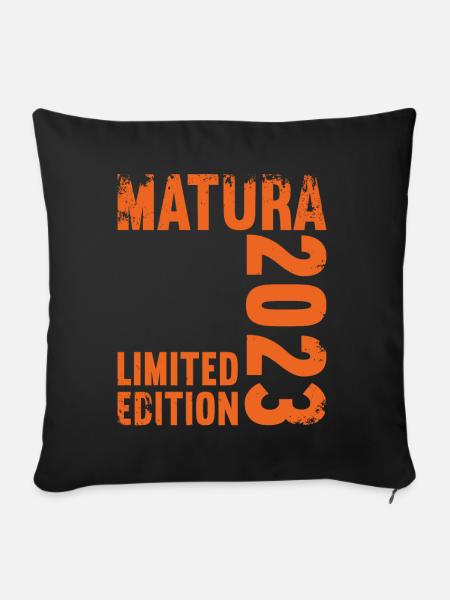Matura Junge Mädchen Damen und Herren Matura 2023 - Sofakissenbezug 45 x 45 cm - Schwarz