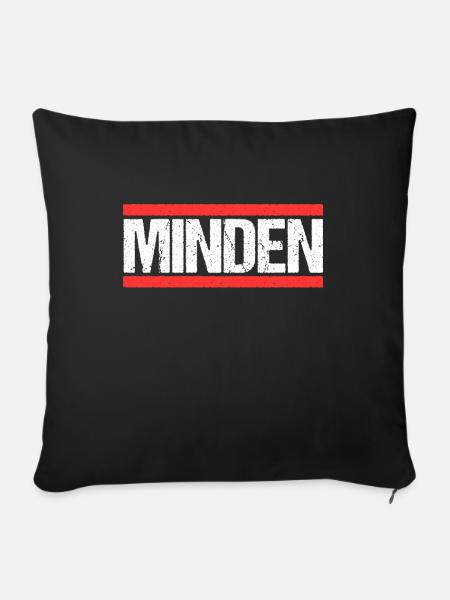 Minden Mindenerin Mindener Stadt Minden - Sofakissenbezug 45 x 45 cm - Schwarz