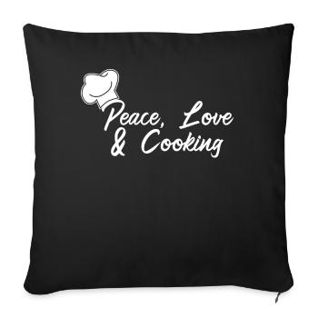 Chapeau de chef Cuisine Chef Chef - Housse de coussin décorative 45 x 45 cm - noir - Devant
