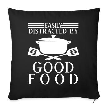 Cuisinier Cuisine Chapeau de chef Chef - Housse de coussin décorative 45 x 45 cm - noir - Devant