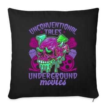 Underground Film, Independent Cinema, Horror - Sofakissenbezug 45 x 45 cm - Schwarz - Vorne