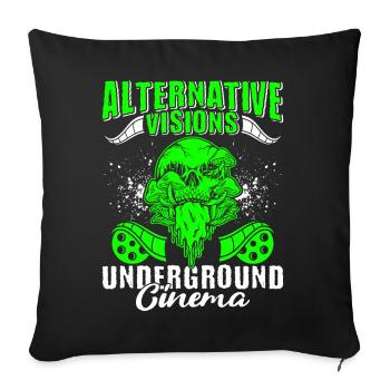Underground Film, Independent Cinema, Horror - Sofakissenbezug 45 x 45 cm - Schwarz - Vorne
