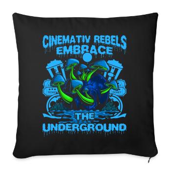 Underground Film, Independent Cinema, Horror - Sofakissenbezug 45 x 45 cm - Schwarz - Vorne