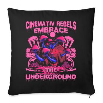 Underground Film, Independent Cinema, Horror - Sofakissenbezug 45 x 45 cm - Schwarz - Vorne