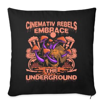 Underground Film, Independent Cinema, Horror - Sofakissenbezug 45 x 45 cm - Schwarz - Vorne