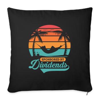 Sponsored by Dividends Shareholder - Sofa pillowcase 17,3'' x 17,3'' (45 x 45 cm) - black - Front