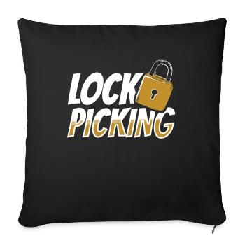 Lock Picking Knacker Schloss Lockpicking Knacken - Sofakissenbezug 45 x 45 cm - Schwarz - Vorne