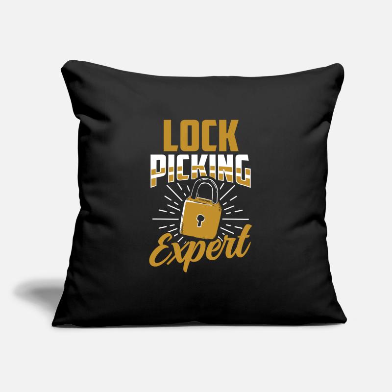 Lockpicking Expert Cracking Lock Lock Picking Housse de coussin décorative 45 x 45 cm