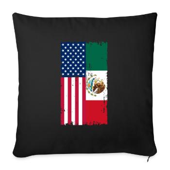 Cadeau de la nation mexicaine mexicaine - Housse de coussin décorative 45 x 45 cm - noir - Devant