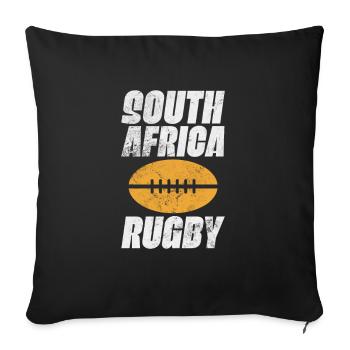 Club de rugby Équipe de rugby Football Sport Cadeau - Housse de coussin décorative 45 x 45 cm - noir - Devant