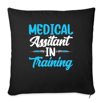 Medical Assistant In Training Assistance - Sofa pillowcase 17,3'' x 17,3'' (45 x 45 cm) - black - Front