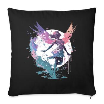 Danse Aquarelle Fairy Girls Danseuse Ballet Butte - Housse de coussin décorative 45 x 45 cm - noir - Devant