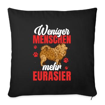 Mehr Eurasier Spitz Eurasian Dog - Sofakissenbezug 45 x 45 cm - Schwarz - Vorne