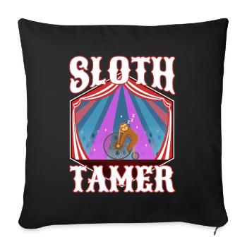 Sloth Tamer - Sofa pillowcase 17,3'' x 17,3'' (45 x 45 cm) - black - Front