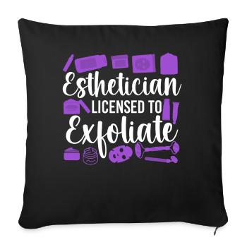 Cute Licensed Esthetician Skincare - Sofakissenbezug 45 x 45 cm - Schwarz - Vorne