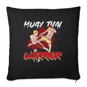 Muay Thai Master Fighting Fighter Arts Martiaux - Housse de coussin décorative 45 x 45 cm - noir - Devant