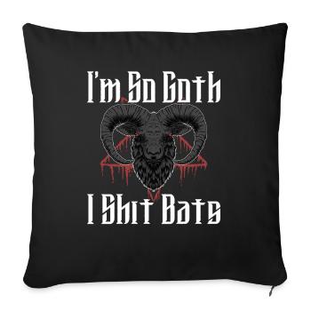 Satan Belzébuth Diable Gothique Pentagramme Mystique - Housse de coussin décorative 45 x 45 cm - noir - Devant