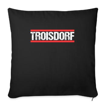 Troisdorferin Troisdorfer Troisdorf - Sofakissenbezug 45 x 45 cm - Schwarz - Vorne