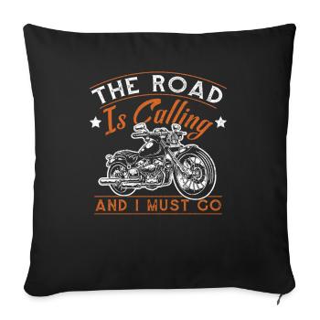 Motorcycle Biker Motorbike - Sofa pillowcase 17,3'' x 17,3'' (45 x 45 cm) - black - Front