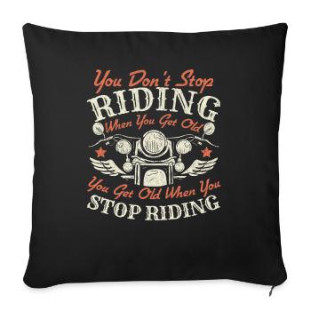 Motorbike Bike Rider Motorcycle Lover - Sofa pillowcase 17,3'' x 17,3'' (45 x 45 cm) - black - Front