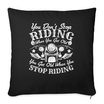 Funny Motorcycle Bike Rider - Sofa pillowcase 17,3'' x 17,3'' (45 x 45 cm) - black - Front