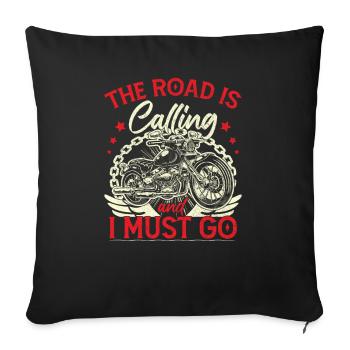 Motorcycle Lover Biker Motorbike Rider - Sofa pillowcase 17,3'' x 17,3'' (45 x 45 cm) - black - Front