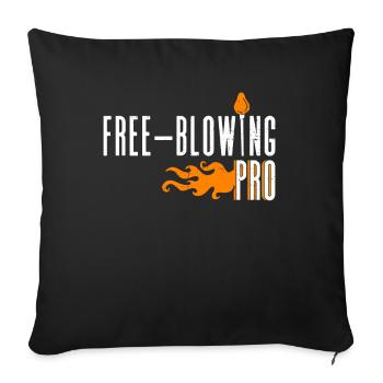 Free-Blowing Pro - Glassblowing Glassblower - Sofa pillowcase 17,3'' x 17,3'' (45 x 45 cm) - black - Front
