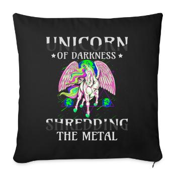 Goth Rock Satan Unicorn Festivals Death Metal - Sofa pillowcase 17,3'' x 17,3'' (45 x 45 cm) - black - Front