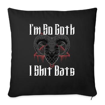 Satan Beelzebub Teufel Gothic Pentagram Mystisch - Sofakissenbezug 45 x 45 cm - Schwarz - Vorne
